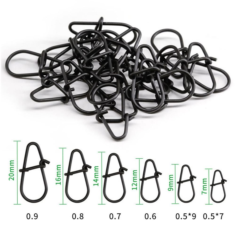 Tackle Box - 100Pcs/lot Matte black Snap Fishing Barrel