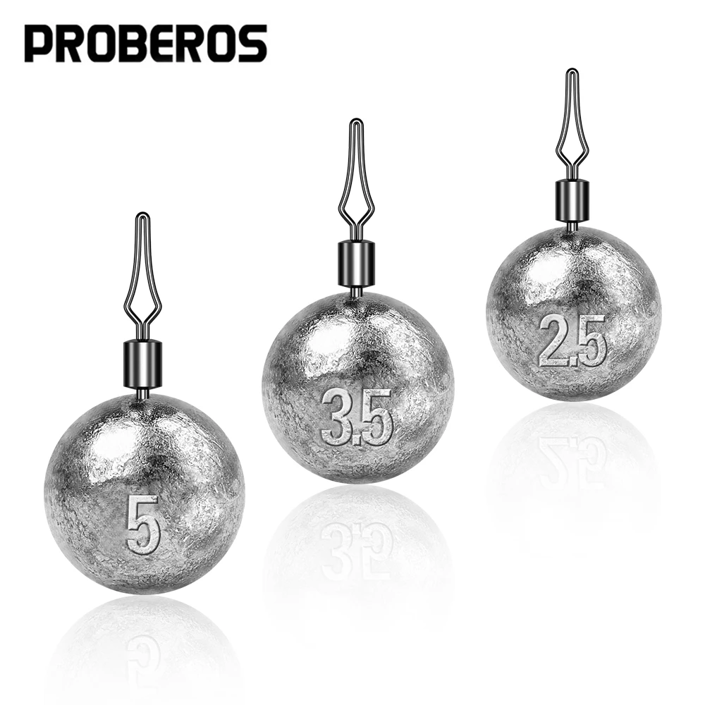 Fishing Equipment Stores - PROBEROS 50pcs 2.5-20g Round Lead Sinkers