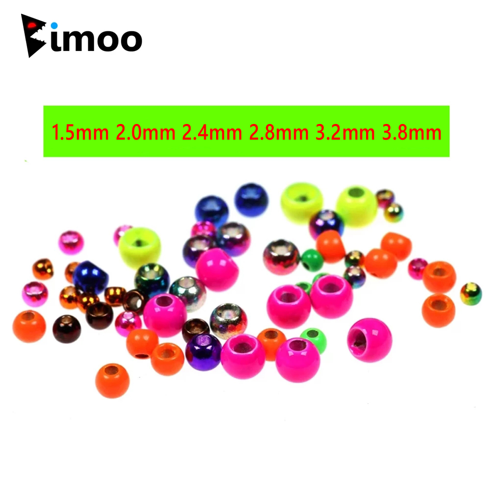 Fly Fishing Set - Bimoo 20PCS 1.5mm-3.8mm Brass Bead Fly