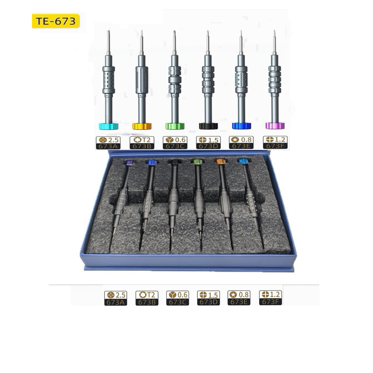 Fly Fishing Set - High Hardness Magnetic Flyfish Screwdriver TE-673/674