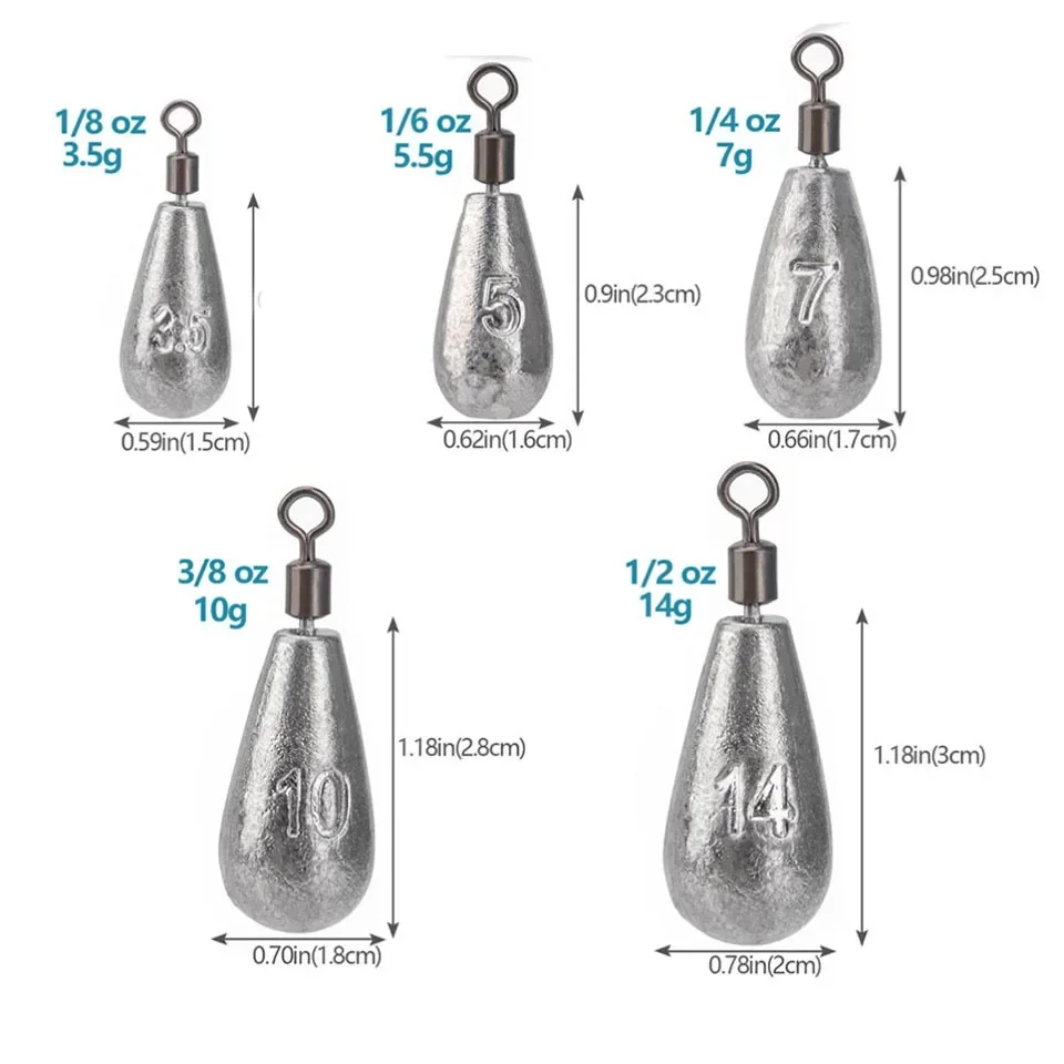 10pcs/lot Fishing Weight Sinke - огляд і ціна Fishing Equipment Stores