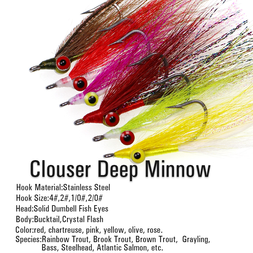 Wifreo 3pcs/6pcs Bucktail Clou - огляд і ціна Fly Fishing Set