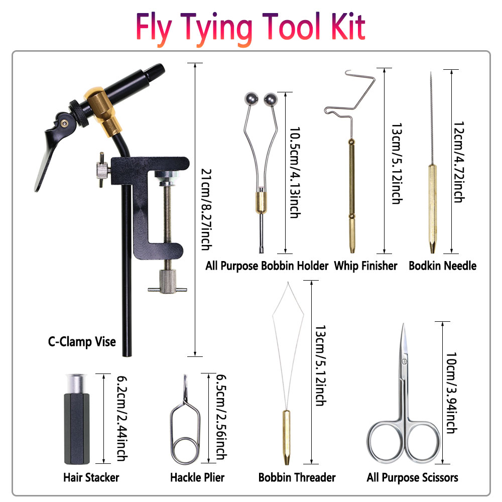 8pc/Set Hardened Steel C-Clamp - огляд і ціна Fly Fishing Set