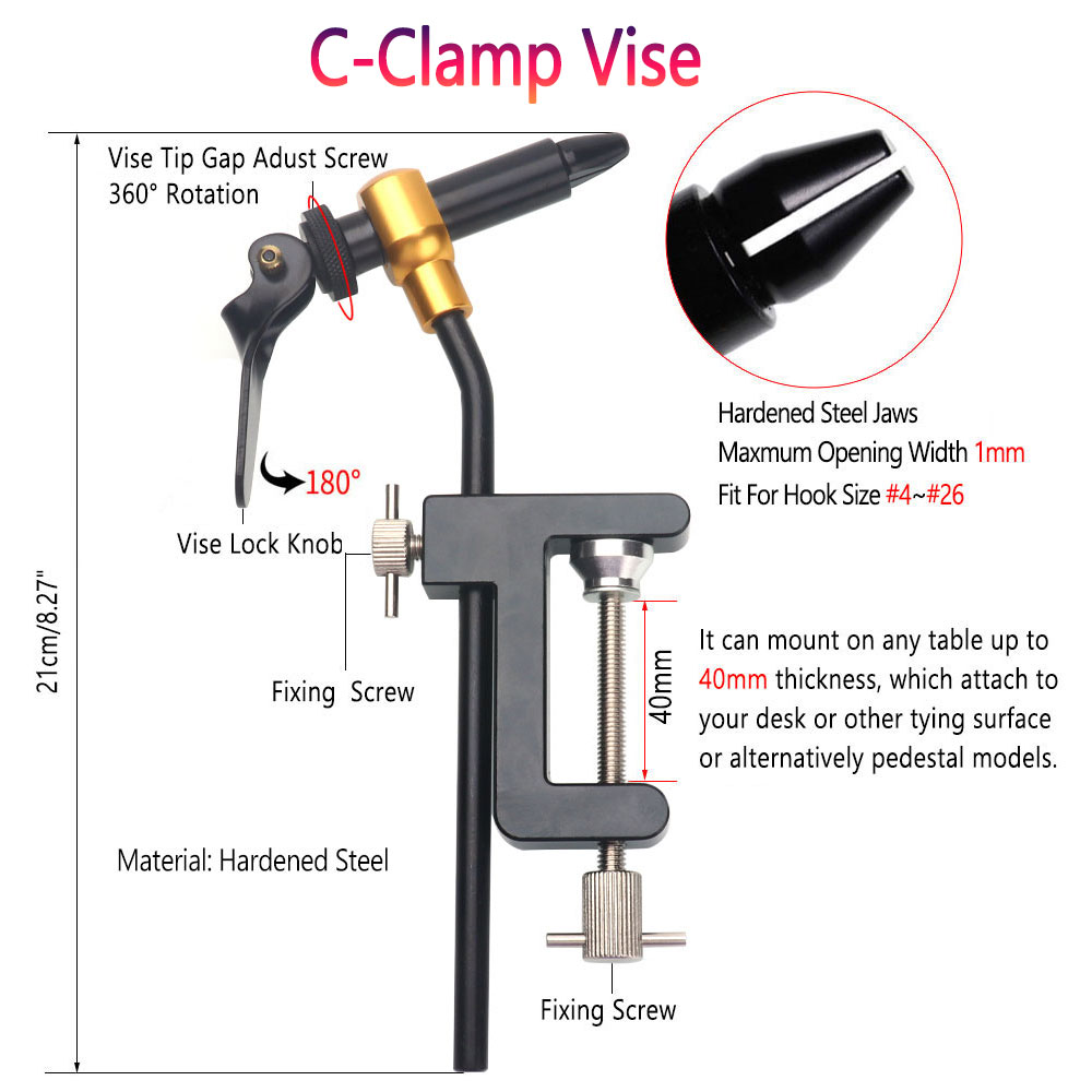8pc/Set Hardened Steel C-Clamp - огляд і ціна Fly Fishing Set